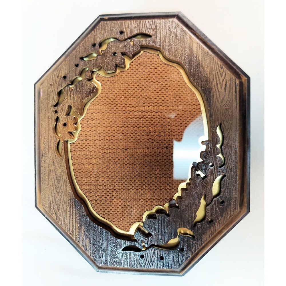 HL Photo  Picture Frame British Registered Design Ornate Octagon 6”x5” Faux Wood